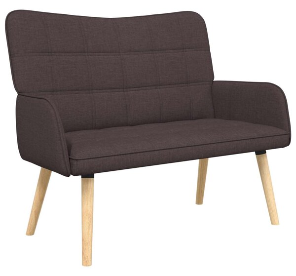 Kétüléses Kanapé Sötét Barna 115 x 61 x 87 cm Szövet