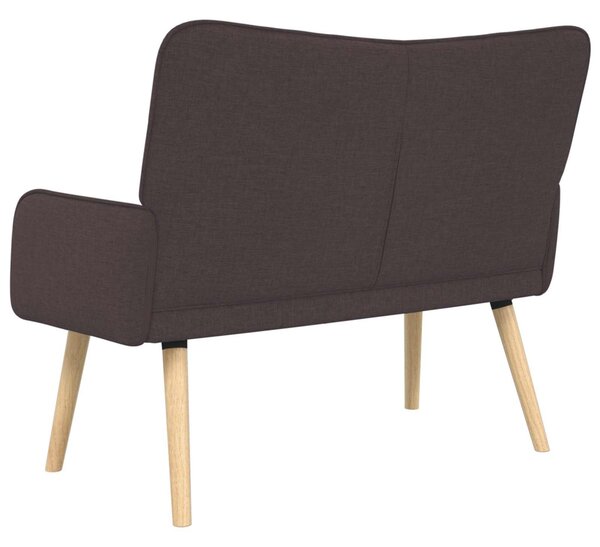 Kétüléses Kanapé Sötét Barna 115 x 61 x 87 cm Szövet