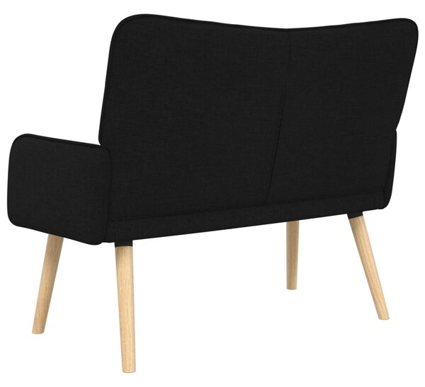 Kétüléses Kanapé Fekete 115 x 61 x 87 cm Szövet