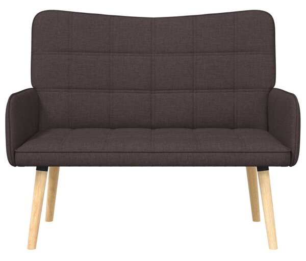 Kétüléses Kanapé Sötét Barna 115 x 61 x 87 cm Szövet