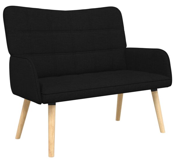 Kétüléses Kanapé Fekete 115 x 61 x 87 cm Szövet