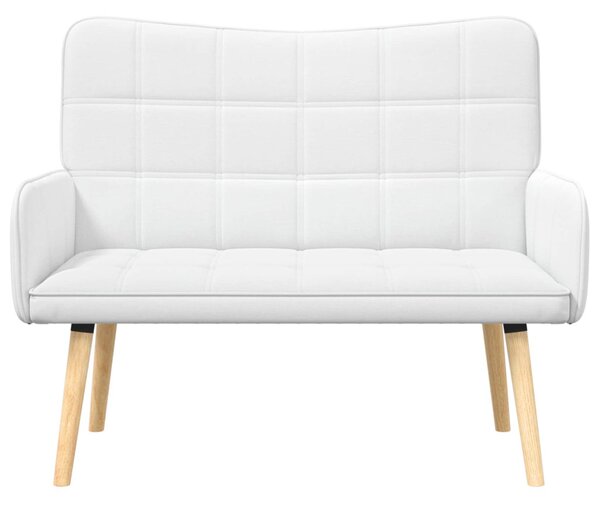 Kétüléses Kanapé Fehér 115 x 61 x 87 cm Szövet