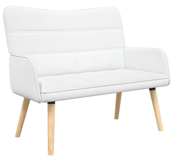 Kétüléses Kanapé Fehér 115 x 61 x 87 cm Szövet