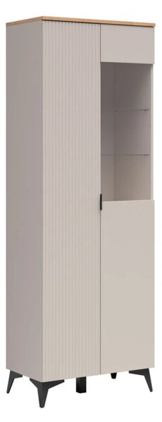 Könyvespolc Ruvmeli 107, Fiókokkal, Zárt, Laminált forgácslap, 200x70x41cm, Kasmír, Tölgy