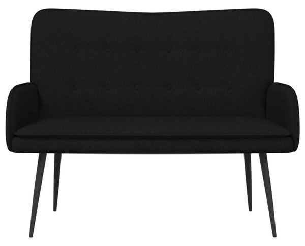 Kétüléses Kanapé Fekete 115 x 61 x 87 cm Szövet