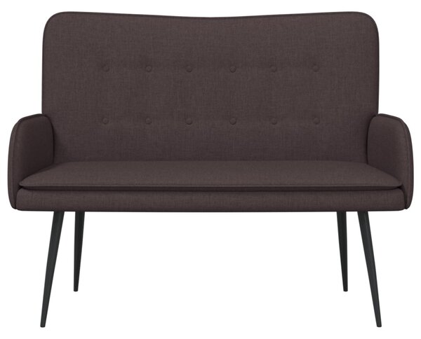 Kétüléses Kanapé Sötét Barna 115 x 61 x 87 cm Szövet