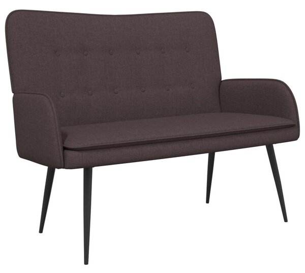 Kétüléses Kanapé Sötét Barna 115 x 61 x 87 cm Szövet