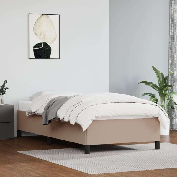 Modern Ágykeret - Műbőr - Cappuccino - 90x200 cm