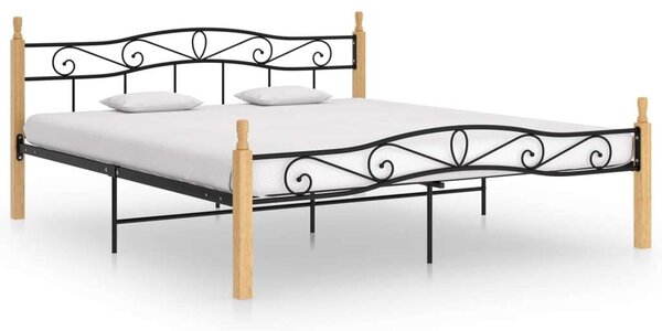 VidaXL Fém-Tölgyfa Ágykeret - 200x200 cm