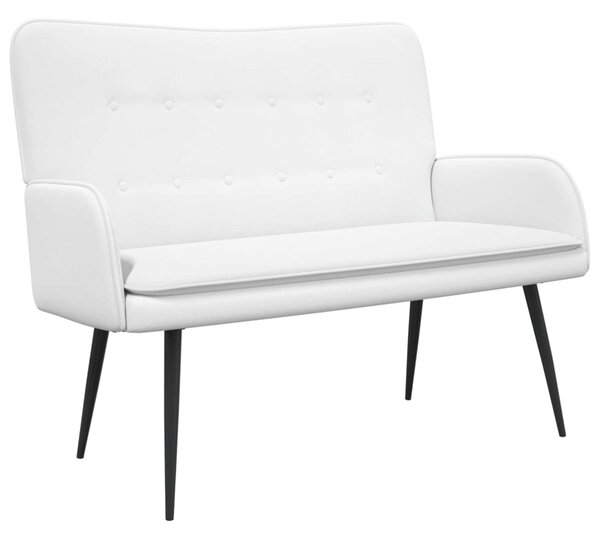 Kétüléses Kanapé Fehér 115 x 61 x 87 cm Szövet