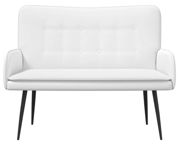 Kétüléses Kanapé Fehér 115 x 61 x 87 cm Szövet