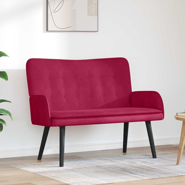 Kétüléses Kanapé Bordó 115 x 61 x 87 cm Bársony