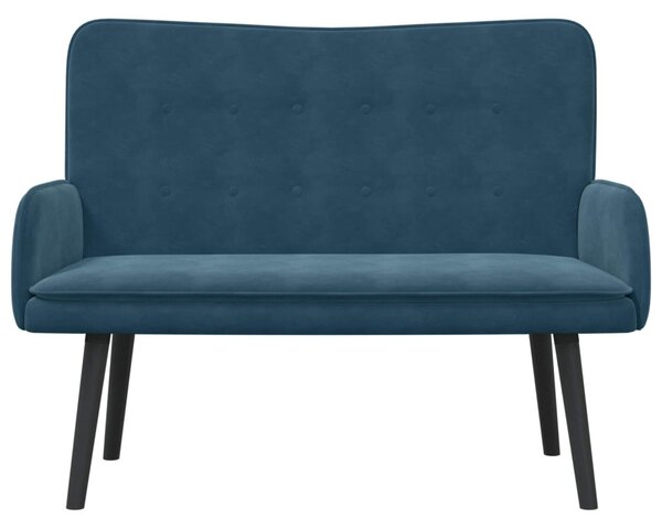 VidaXL Kétfős Kanapé Kék 115 x 61 x 87 cm Bársony