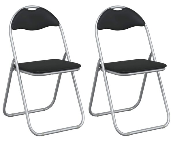 Összecsukható szék 2 pcs Fekete és Szürke 48 x 43,5 x 81 cm