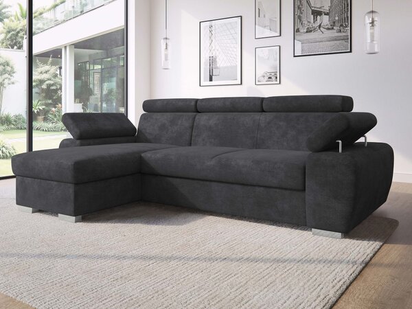 Sarokkanapé Columbus 252, Kárpit, 85x255x170cm, Fenyő