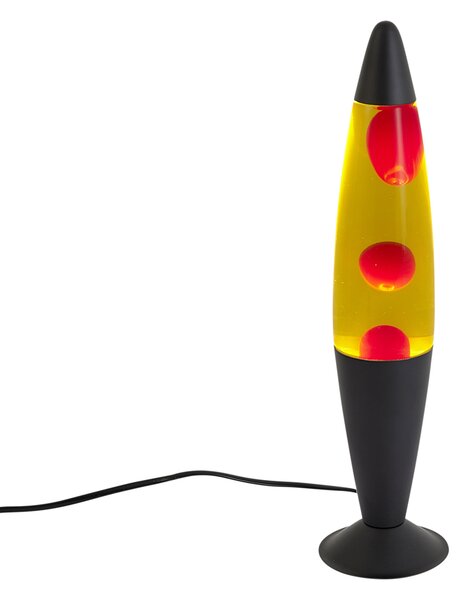Láva lámpa sárga piros viasszal, LED-del - Molten Lava