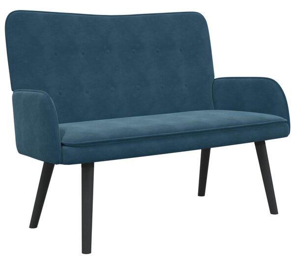 VidaXL Kétfős Kanapé Kék 115 x 61 x 87 cm Bársony