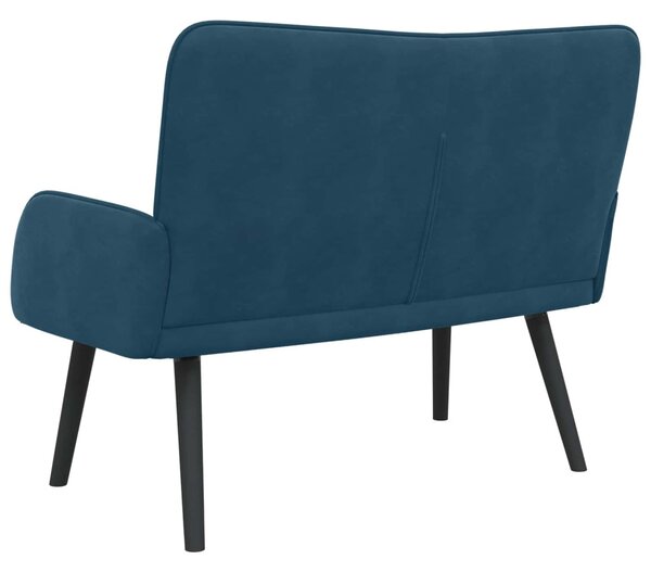 VidaXL Kétfős Kanapé Kék 115 x 61 x 87 cm Bársony