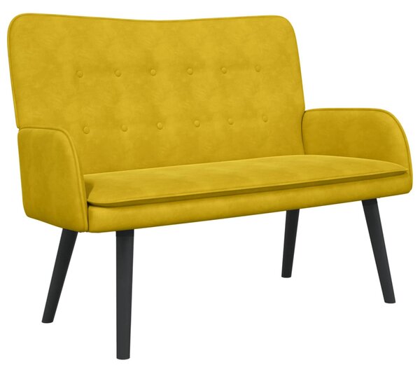 Kétüléses Kanapé Sárga 115 x 61 x 87 cm Bársony