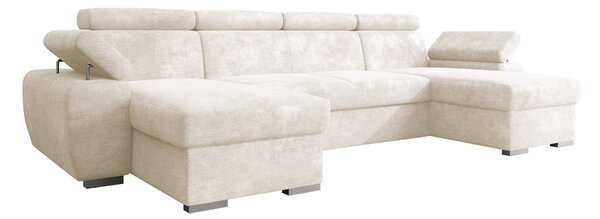 Sarokkanapé Columbus 253, Kárpit, 85x323x170cm, Fenyő