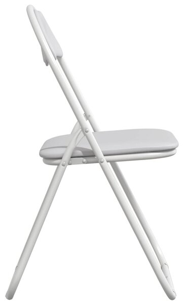 Összecsukható szék 8 pcs Fehér 48 x 43,5 x 81 cm Műbőr