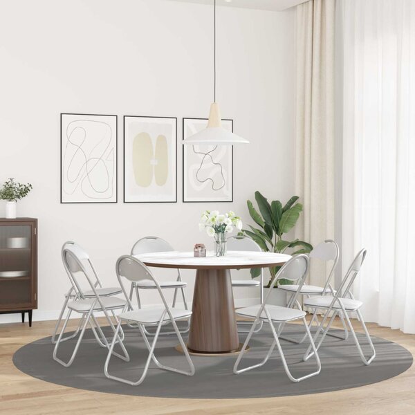 Összecsukható szék 8 pcs Fehér és Szürke 48 x 43,5 x 81 cm