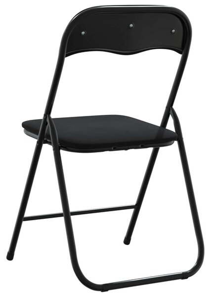 Összecsukható szék 8 pcs Fekete 48 x 44 x 78 cm Bársony