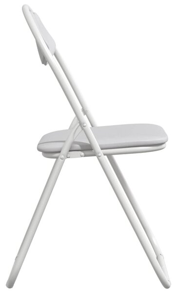 Összecsukható szék 2 pcs Fehér 48 x 43,5 x 81 cm Műbőr