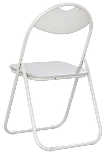 Összecsukható szék 2 pcs Fehér 48 x 43,5 x 81 cm Műbőr