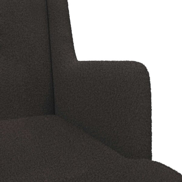 VidaXL Hintaszék Fekete 62 x 80 x 85 cm Juh Gyapjú