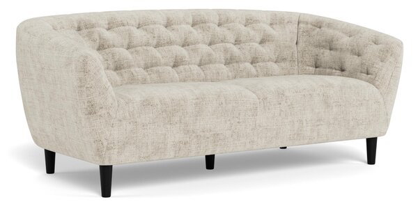 Chesterfield kanapé Norsica 232, Kárpit, 78x191x84cm, Bézs, Részben összeszerelt, Kaucsuk