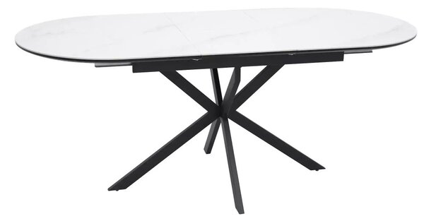 Gaston Ceramic 140 Bővíthető Kerámia Étkezőasztal Mattfehér/Mattfekete