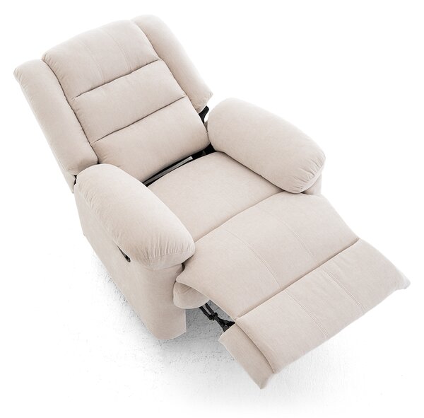 Manuális fekvőfotel, relax fotelágy zsenília bézs szövet (JNF-MANUAL-BEIGE) JN-R8053A51
