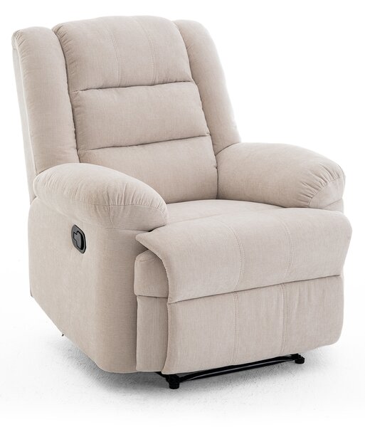 Manuális fekvőfotel, relax fotelágy zsenília bézs szövet (JNF-MANUAL-BEIGE) JN-R8053A51