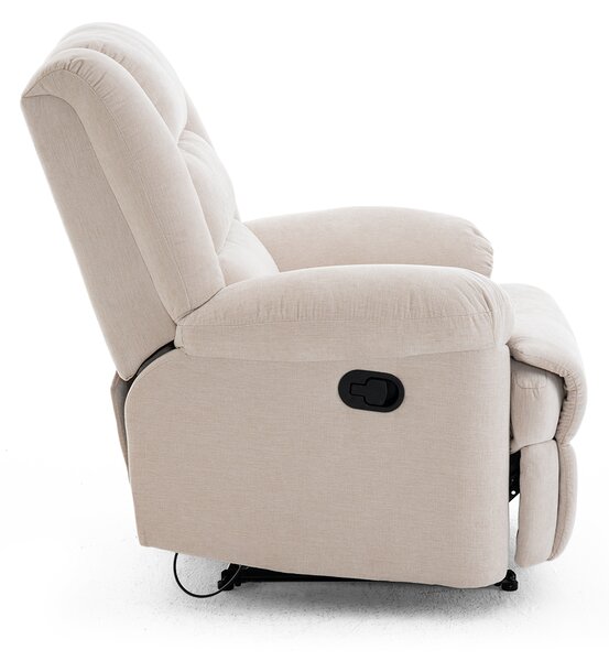Manuális fekvőfotel, relax fotelágy zsenília bézs szövet (JNF-MANUAL-BEIGE) JN-R8053A51
