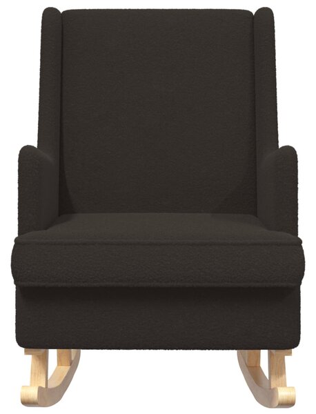 VidaXL Hintaszék Fekete 62 x 80 x 85 cm Juh Gyapjú