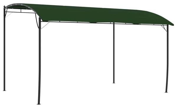 Pavilon 4 x 3 x 2,55 m Zöld Porszórt acél és szövet 180 gsm