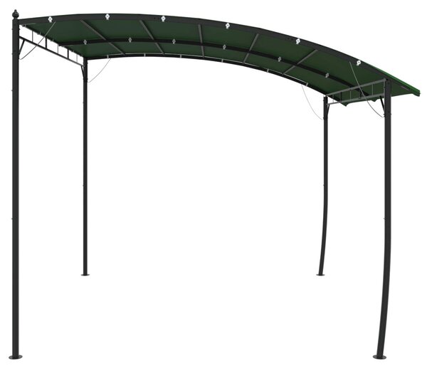Pavilon 3 x 3 x 2,55 m Zöld Porszórt acél és szövet 180 gsm