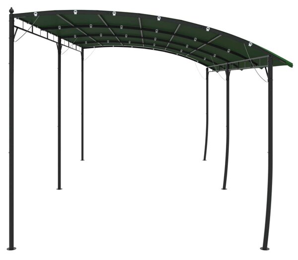 Pavilon 6 x 3 x 2,55 m Zöld Porszórt acél és szövet 180 gsm
