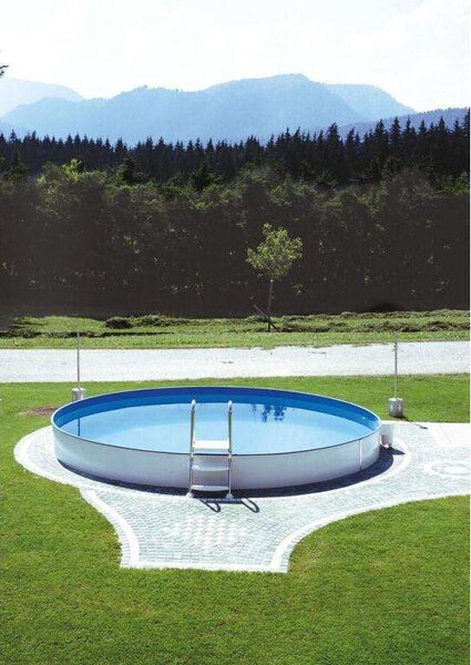 Fémvázas medence szett Styriapool, O 350 x 120 cm, acélfal 0,6 mm