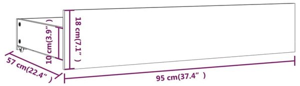 VidaXL fehér ágykeret fiókokkal 150 x 200 cm (5FT King Size)