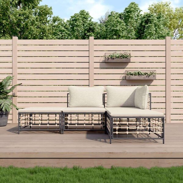 VidaXL Polyrattan Kerti Ülőgarnitúra - 4 részes