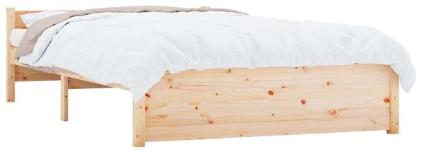 VidaXL tömör fa ágykeret 135x190 cm (4FT6 Double)