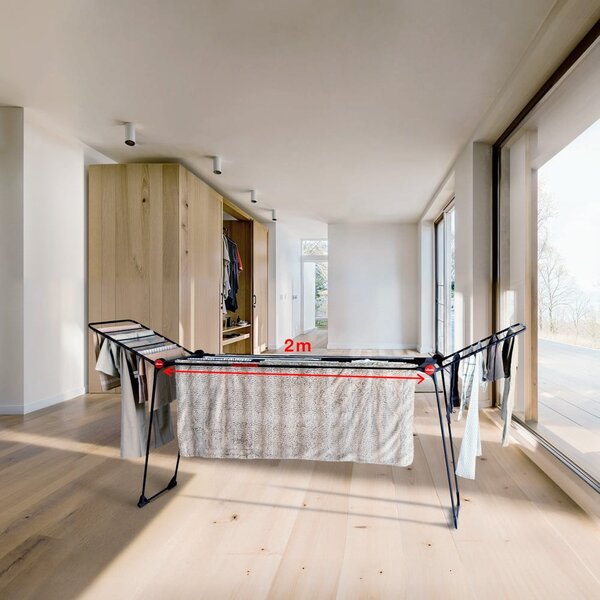 Fekete ruhaszárító Infinity Flex 30m – Vileda