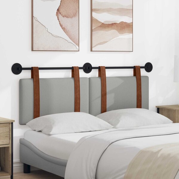 VidaXL Fali Fejtámla Egyszínű Felhőszürke 130 x 55 x 5 cm Antik PU