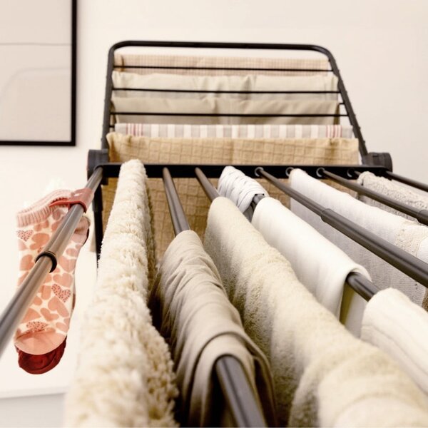 Fekete ruhaszárító Infinity Flex 30m – Vileda