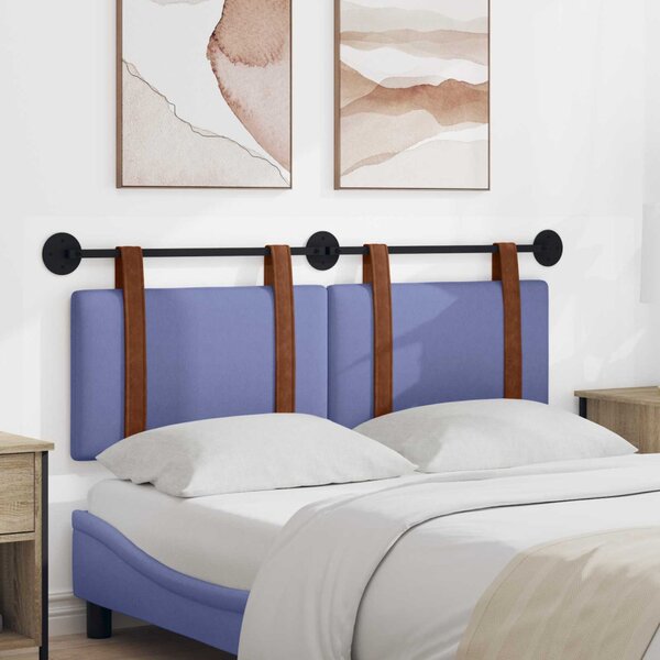 VidaXL Fali Fejtámla Egyszínű Farmerkék 130 x 55 x 5 cm Antik PU