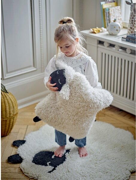 Fehér gyapjú gyerek szőnyeg ø 84 cm Dolly – Bloomingville Mini