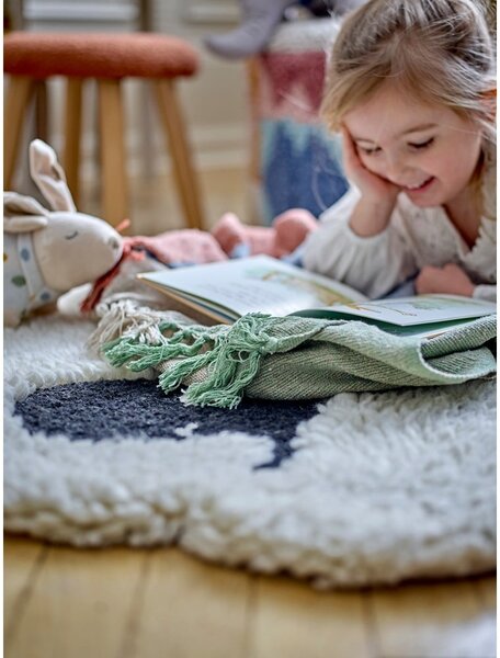 Fehér gyapjú gyerek szőnyeg ø 84 cm Dolly – Bloomingville Mini