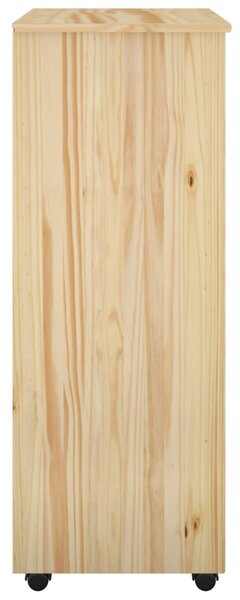 Görgős szekrény kerékkel Barna 53 x 39 x 103 cm Tömör fenyőfa